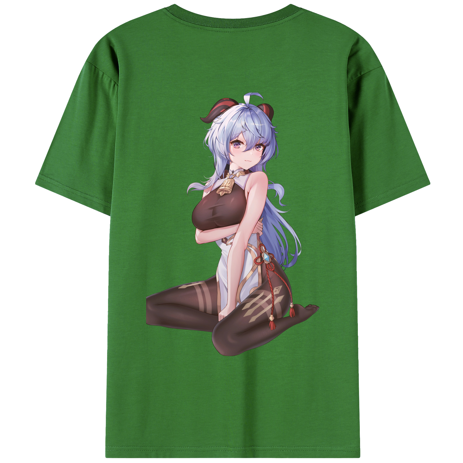 げんし神 甘雨 かんう genshin Ganyu レディース半袖Tシャツ(バックプリント)